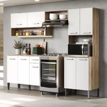 Armário Cozinha Compacta Arizona Carvalho/branco Carraro Armário Cozinha Compacta Arizona Carvalho/branco Carraro