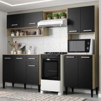 Armário Cozinha Compacta Arizona Essence Carvalho/Preto Carraro