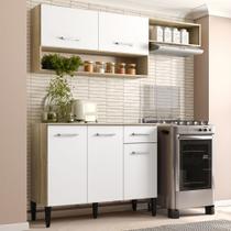 Armário Cozinha Compacta Arizona Tiny Carvalho/Branco Carraro