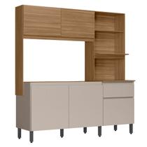 Armário Cozinha Compacta C/ Balcão 5 Portas 1 Gaveta Pés C/ Regulagem Amaranto Armário Cozinha Compacta C/ Balcão 5 Portas 1 Gaveta Pés C/ Regulagem Amaranto