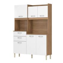 Armário Cozinha Compacta C/ Balcão 6 Portas 2 Gavetas Harmonia