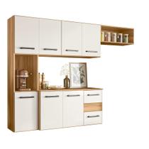 Armário Cozinha Compacta Suspensa C/ Balcão 7 Portas 2 Gavetas Juliete