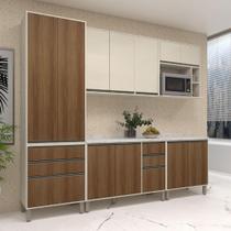 Armário Cozinha Completa 5 Peças Linea 270cm Nicho Micoondas