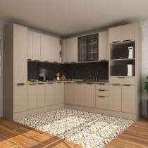 Armário Cozinha Completa Canto 10 Peças Stylo c/ Paneleiro