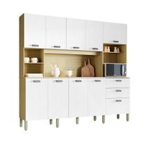 Armário Cozinha Completo com espaço para Microondas 10 Portas Intense Kits Paraná