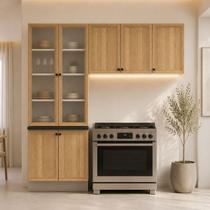 Armário Cozinha Completo Ditália Berlim 3 Pçs CV/BR B19 Armário Cozinha Completo Ditália Berlim 3 Pçs CV/BR B19