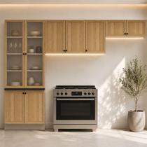 Armário Cozinha Completo Ditália Berlim 4 Pçs CV/BR B18