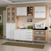 Armário Cozinha Ditália Aspen 5 Peças Carv/Branco A100 Cozy Armário Cozinha Ditália Aspen 5 Peças Carv/Branco A100 Cozy