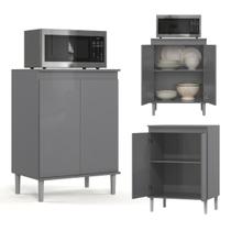 Armário Cozinha Estilo Americano Suporte Microondas 2 Portas