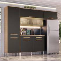 Armário Cozinha Girassol 7 Portas 2gav Pés Reguláveis