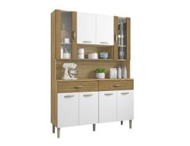 Armário Cozinha Golden 8 Portas E 1 Gaveta Cor Freijo/supremo/ripado Freijo