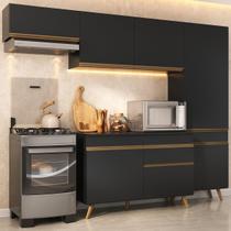 Armário Cozinha Modulada Compacta 252cm com Balcão Veneza Multimóveis MP3761