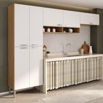 Armário Cozinha Modulada Compacta 270cm 3 Peças Paris Multimóveis MP2298 Armário Cozinha Modulada Compacta 270cm 3 Peças Paris Multimóveis MP2298