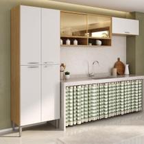 Armário Cozinha Modulada Compacta com Vidros 270cm 3 Peças Paris Multimóveis MP2297 Armário Cozinha Modulada Compacta com Vidros 270cm 3 Peças Paris Multimóveis MP2297