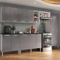 Armário Cozinha Modulada Completa 298cm Pequim Top Multimóveis MP3770 Armário Cozinha Modulada Completa 298cm Pequim Top Multimóveis MP3770