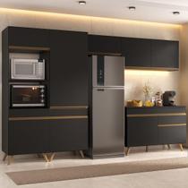 Armário Cozinha Modulada Completa 314cm com Balcão Veneza Multimóveis MP3759