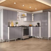 Armário Cozinha Modulada Completa de Canto 464cm Pequim Pop Multimóveis MP3772