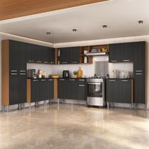 Armário Cozinha Modulada Completa de Canto 534cm Pequim Pop Multimóveis MP3771