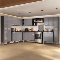 Armário Cozinha Modulada Completa de Canto 534cm Pequim Pop Multimóveis MP3771