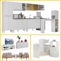 Armário Cozinha/Sala Estar/Quarto Bebê Kit Casa Completa 3 ambientes Multimóveis CR60002