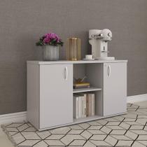 Armário Credenza 2 Portas Pivotante Cred Cinza Armário Credenza 2 Portas Pivotante Cred Cinza