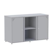 Armário Credenza Aretto Pandin 1,20 M Cinza e Cinza