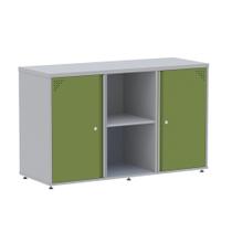 Armário Credenza Aretto Pandin 1,20 M Cinza e Verde