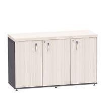 Armário Credenza Com 03 Portas PE 40 Pandin 1,20 M Casablanca e Grafito