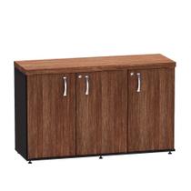 Armário Credenza Com 03 Portas PE 40 Pandin 1,20 M Embuia Terra e Preto