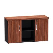 Armário Credenza Com Prateleira PE 40 Pandin 1,20 M Escarlate e Preto