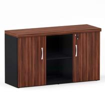 Armario Credenza com Prateleira Pe 40 Pandin Escarlate e Preto 1.20 M