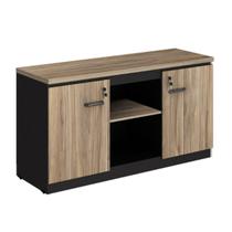 Armário Credenza Escritório com 2 Portas e Nicho 135cm Armário Credenza Escritório com 2 Portas e Nicho 135cm