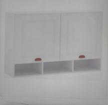Armário cristal 2 portas com nicho 120 cm