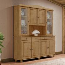 Armário Cristaleira 8 Portas 4 Gavetas Freijó Rubi Madeira Pinus - Finestra