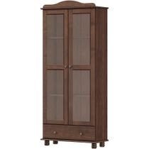 Armario Cristaleira Madeira Maciça 85 Cm 8932 Cafe Milani Armario Cristaleira Madeira Maciça 85 Cm 8932 Cafe Milani