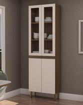 Armário Cristaleira para Cozinha 70cm com Pés 1317 Linha Conecta Genaialflex