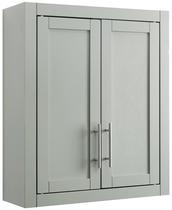 Armário Crosley Furniture Savannah Grey montado na parede Armário Crosley Furniture Savannah Grey montado na parede