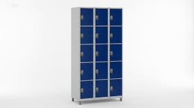 Armário de Aço 15 Portas Pequenas Locker Academia COR:AZUL DEL REY