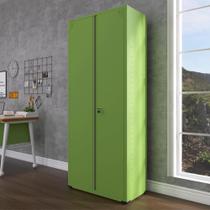 Armário de Aço 2 Portas 4 Prateleiras com Chave AP409SL Verde/Miró