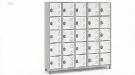 Armário de Aço 25 Portas Pequenas Uso Comercial COR:BRANCO