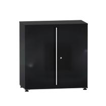 Armário de Aço Baixo com Tampo de Madeira Ap406sl Pandin 84 cm Preto Armário de Aço Baixo com Tampo de Madeira Ap406sl Pandin 84 cm Preto