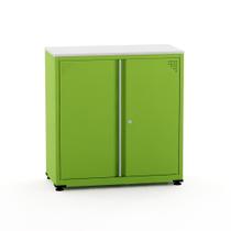 Armário de Aço Baixo com Tampo de Madeira Ap406sl Pandin 84 cm Verde Miró Armário de Aço Baixo com Tampo de Madeira Ap406sl Pandin 84 cm Verde Miró