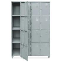 Armário de Aço com 16 Portas pequenas locker vestiário funcionários academia - moveis Vitorino