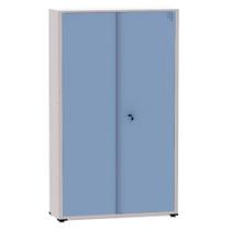 Armário de Aço Montável Econômico Ap403sl Pandin 2,0 m Cinza e Azul Dali