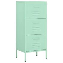 Armario de Almacenamiento vidaXL Acero Verde Menta 35x40x100 cm