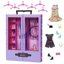 Armário de armazenamento Barbie Fashionistas Ultimate com 6 cabides