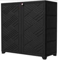 Armário de armazenamento externo KINYING 87 x 38 x 85 cm à prova dágua com 2 prateleiras Armário de armazenamento externo KINYING 87 x 38 x 85 cm à prova dágua com 2 prateleiras