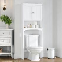 Armário de armazenamento Over The Toilet Bathroom Spirich White Armário de armazenamento Over The Toilet Bathroom Spirich White