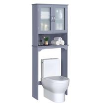 Armário de armazenamento Over The Toilet Yaheetech Grey Armário de armazenamento Over The Toilet Yaheetech Grey