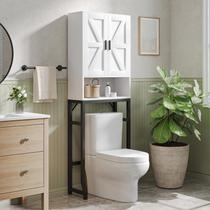 Armário de Armazenamento para Banheiro USHOWER para Colocar Sobre o Vaso Sanitário, Branco, MDF
